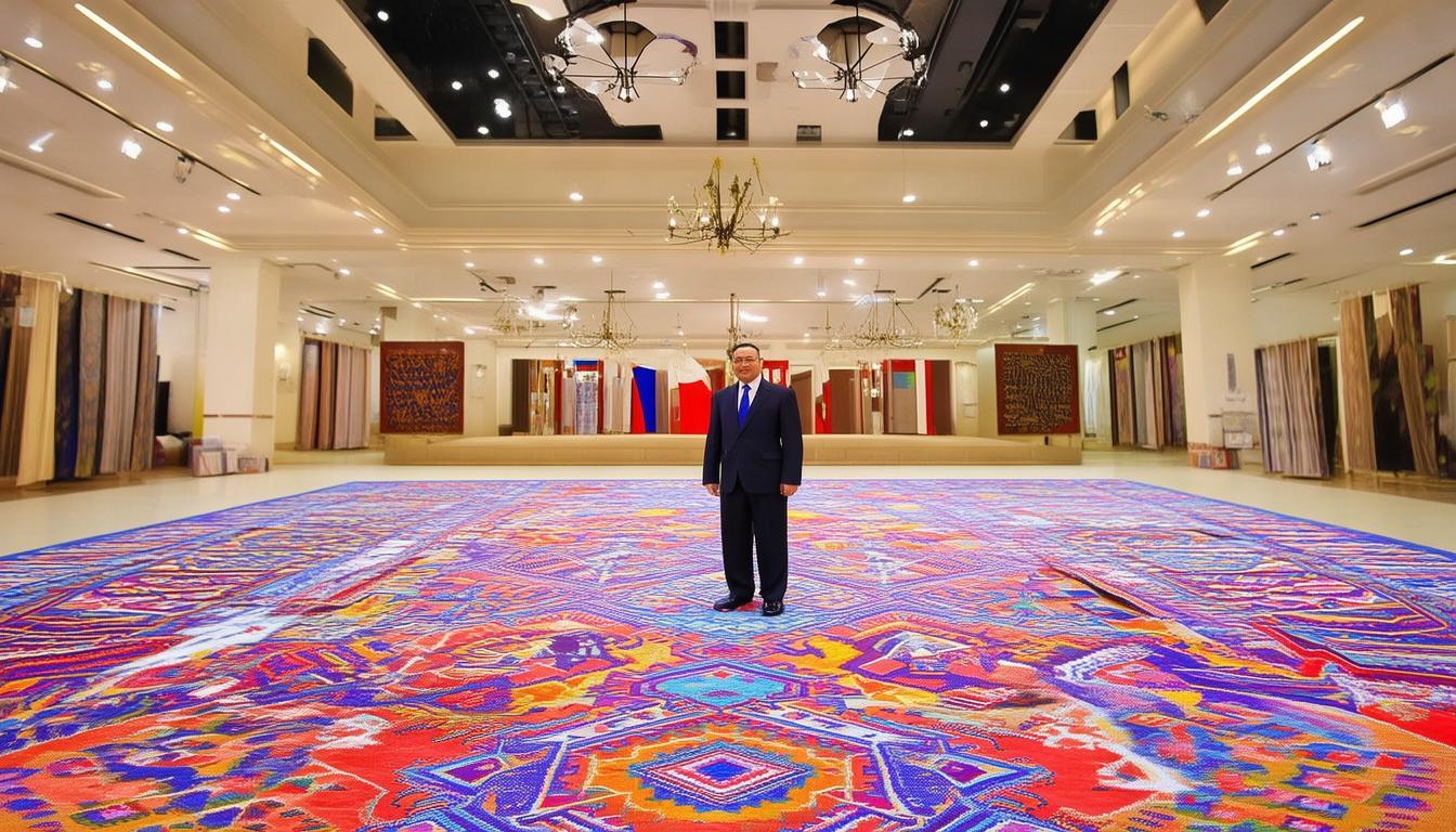 南召手工真丝地毯_一带一路沿线国家地毯销售_一次性地毯厂家