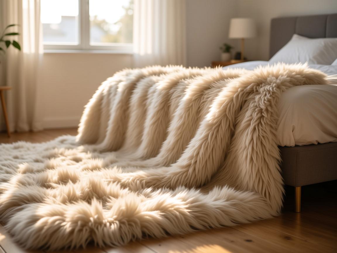 地毯卧室床边毛绒,卧室地毯用长毛还是短毛