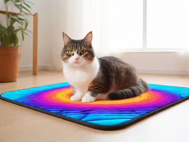 给猫买3D眩晕地毯,猫 地毯